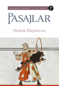 Pasajlar Dergisi Sayı 01: Hukuk Düşüncesi
