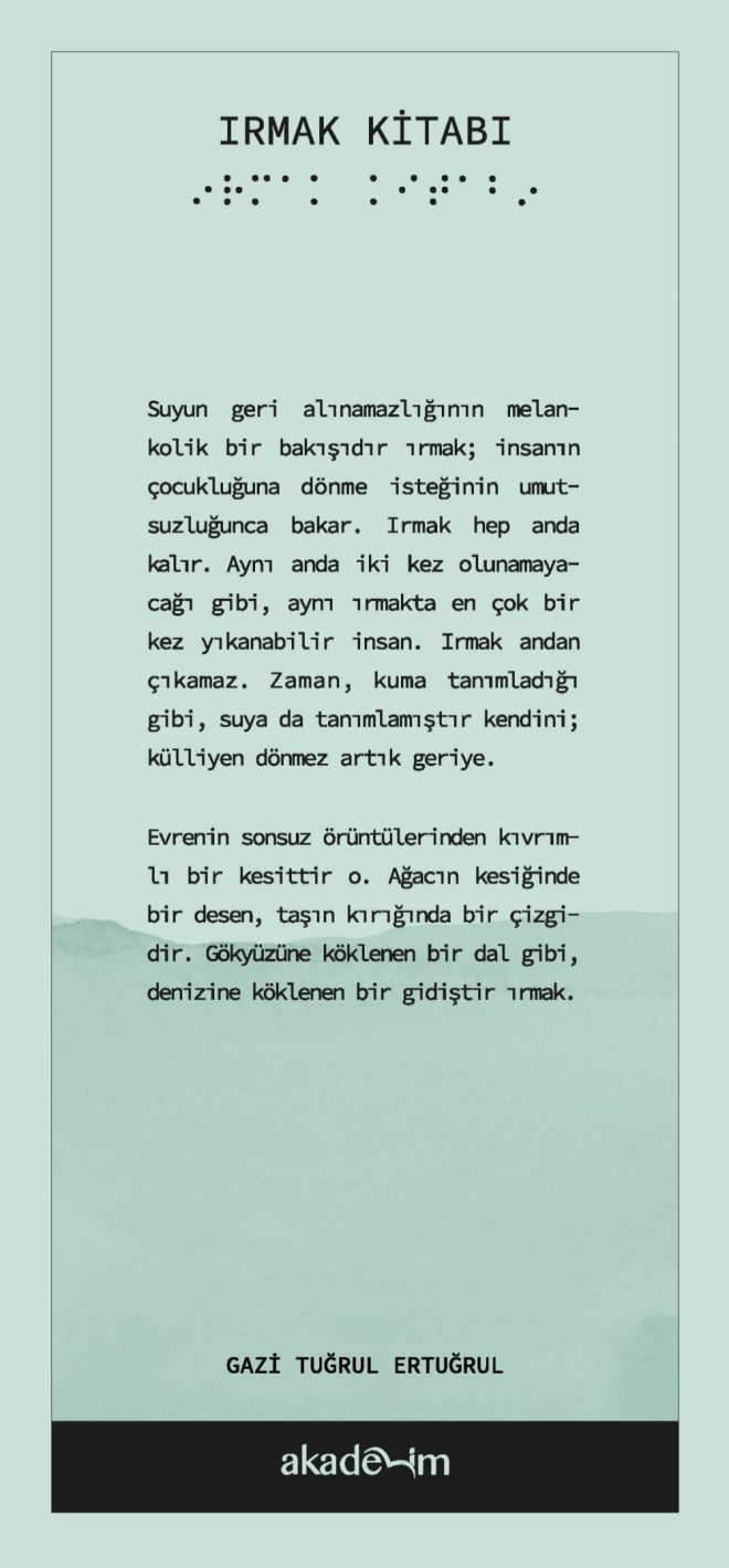 Irmak Kitabı: İmgeden Kavrama Felsefe arka kapak