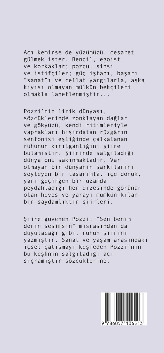 Antonia Pozzi Seçilmiş Şiirler arka kapak