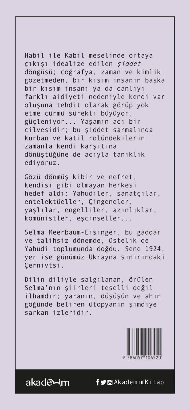Hasrete Sarınmışım arka kapak