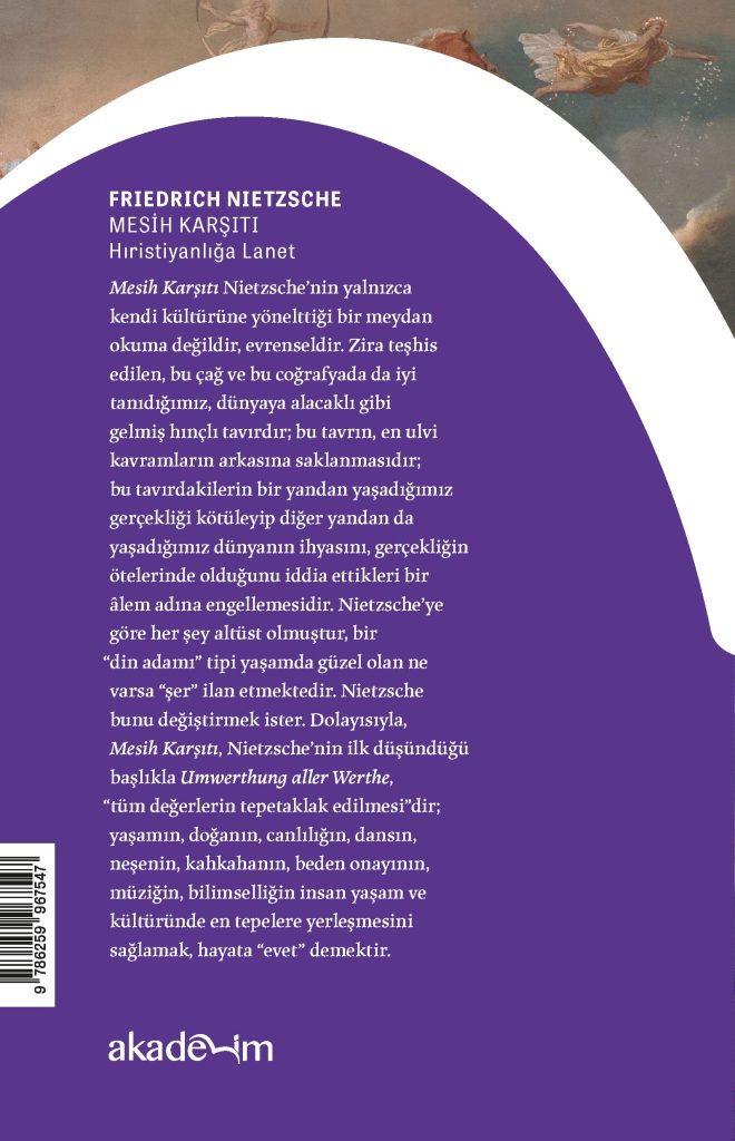 Mesih Karşıtı: Hıristiyanlığa Lanet arka kapak