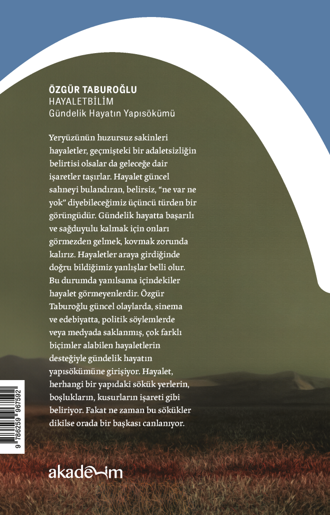 Hayaletbilim: Gündelik Hayatın Yapısökümü arka kapak