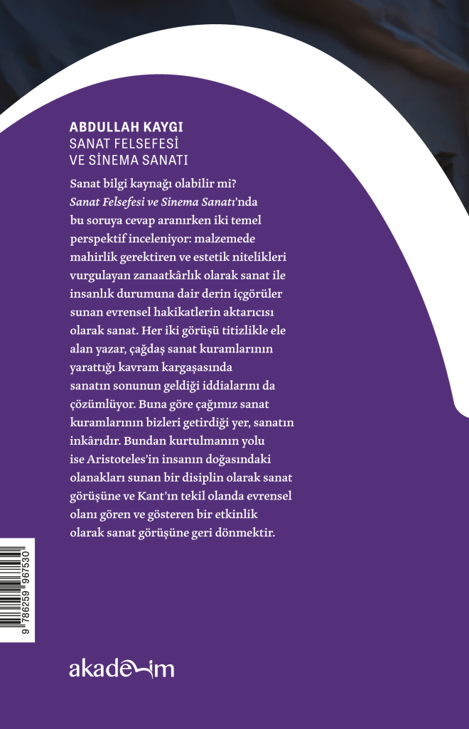 Sanat Felsefesi ve Sinema Sanatı arka kapak