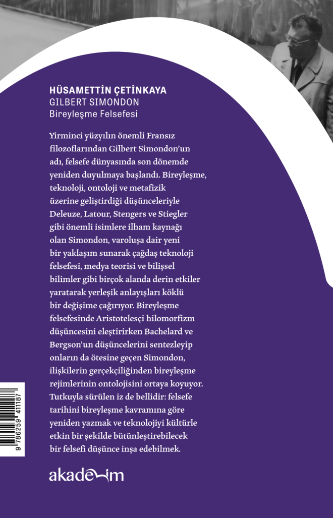 Gilbert Simondon: Bireyleşme Felsefesi arka kapak