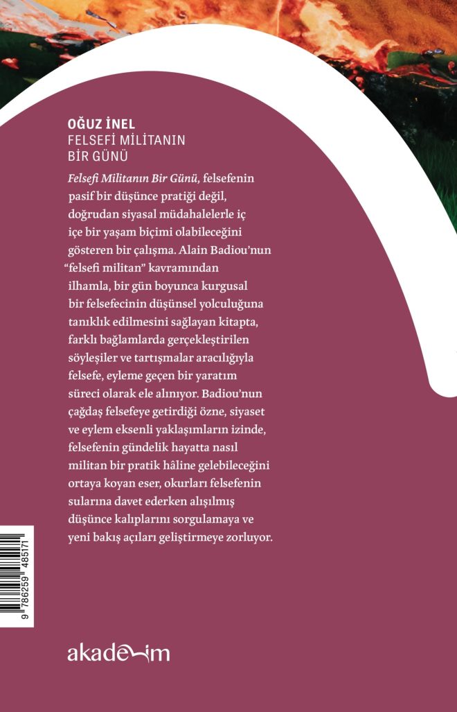Felsefi Militanın Bir Günü arka kapak