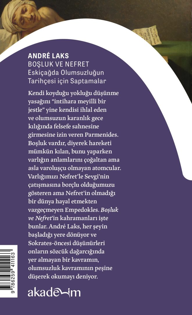 Boşluk ve Nefret: Eskiçağda Olumsuzluğun Tarihçesi için Saptamalar arka kapak