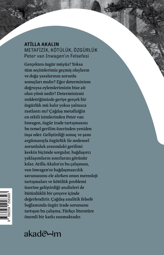 Metafizik, Kötülük, Özgürlük: Peter van Inwagen’ın Felsefesi arka kapak