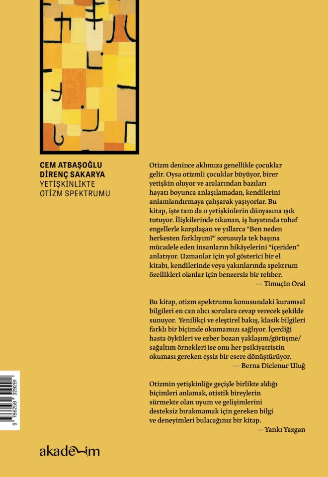 Yetişkinlikte Otizm Spektrumu arka kapak