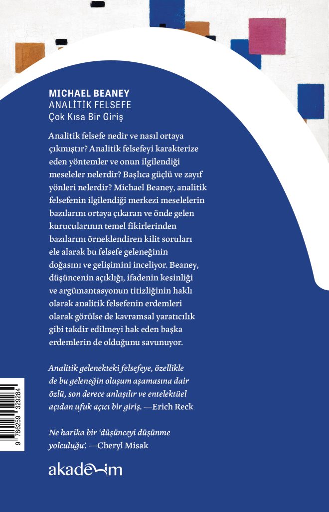 Analitik Felsefe: Çok Kısa Bir Giriş arka kapak
