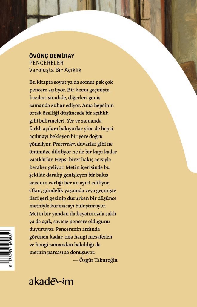 Pencereler: Varoluşta Bir Açıklık arka kapak